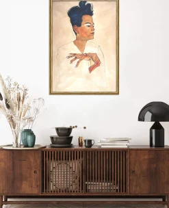 Clearance Autoportrait aux mains jointes sur la poitrine - Egon Schiele Schiele
