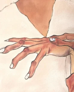 Clearance Autoportrait aux mains jointes sur la poitrine - Egon Schiele Schiele