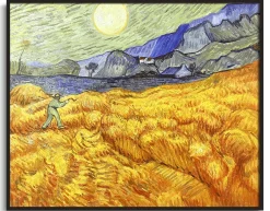 Flash Sale Champ de blé derrière l'hospice Saint-Paul avec un faucheur - Vincent Van Gogh Van Gogh