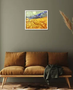 Flash Sale Champ de blé derrière l'hospice Saint-Paul avec un faucheur - Vincent Van Gogh Van Gogh