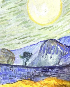 Flash Sale Champ de blé derrière l'hospice Saint-Paul avec un faucheur - Vincent Van Gogh Van Gogh
