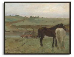 Hot Chevaux dans une prairie - Edgar Degas Degas