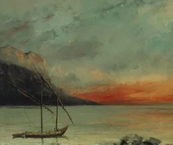 Store Coucher de soleil sur le Léman - Gustave Courbet Courbet