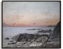 Hot Coucher de soleil, Vevey - Gustave Courbet Courbet