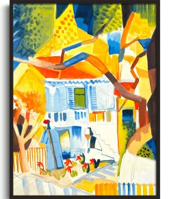 Outlet Cour de la maison de campagne à St. Germain - August Macke Macke