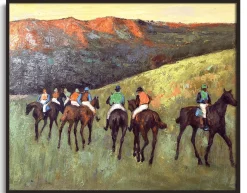 Cheap Course de chevaux dans un paysage - Edgar Degas Degas