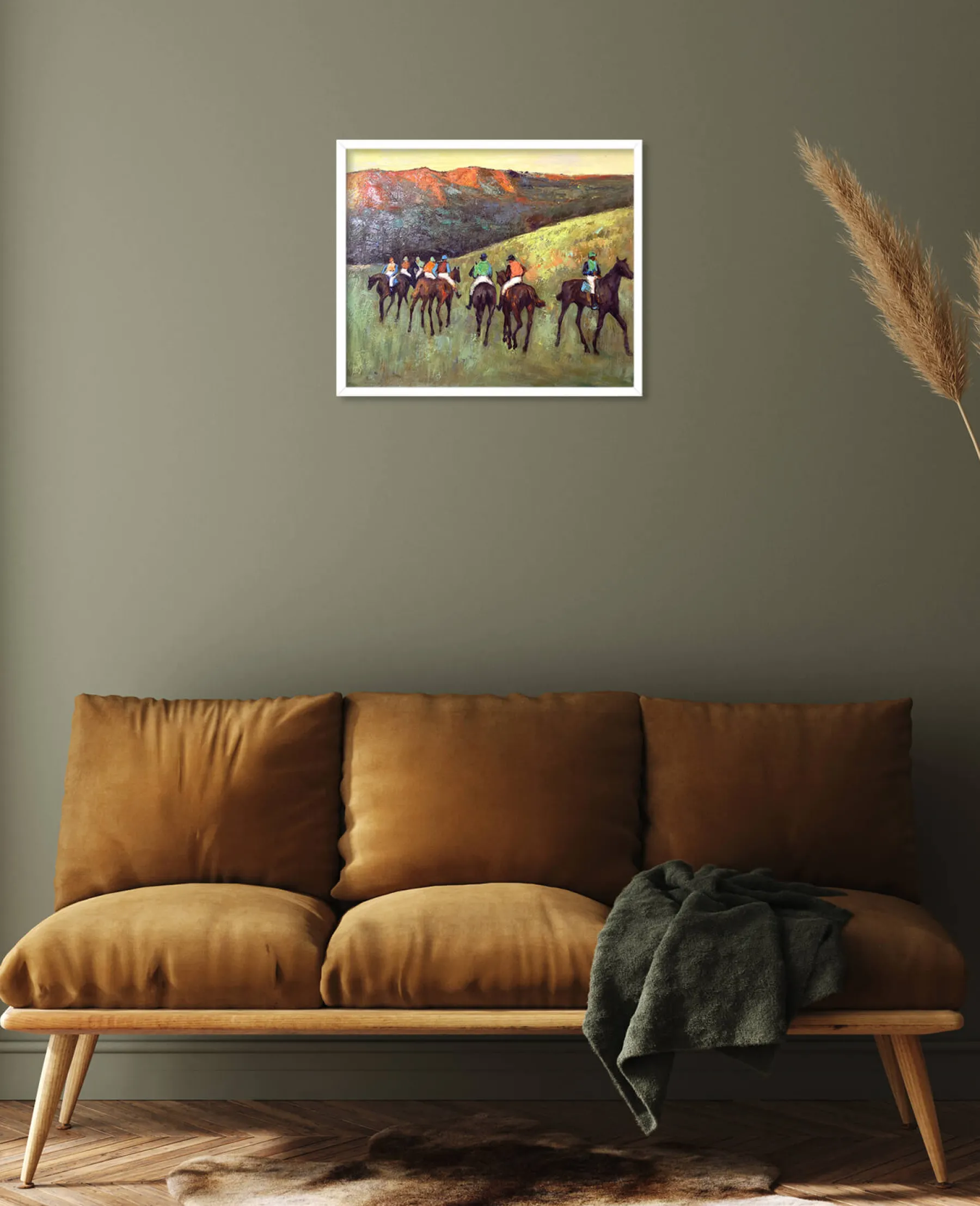 Cheap Course de chevaux dans un paysage - Edgar Degas Degas