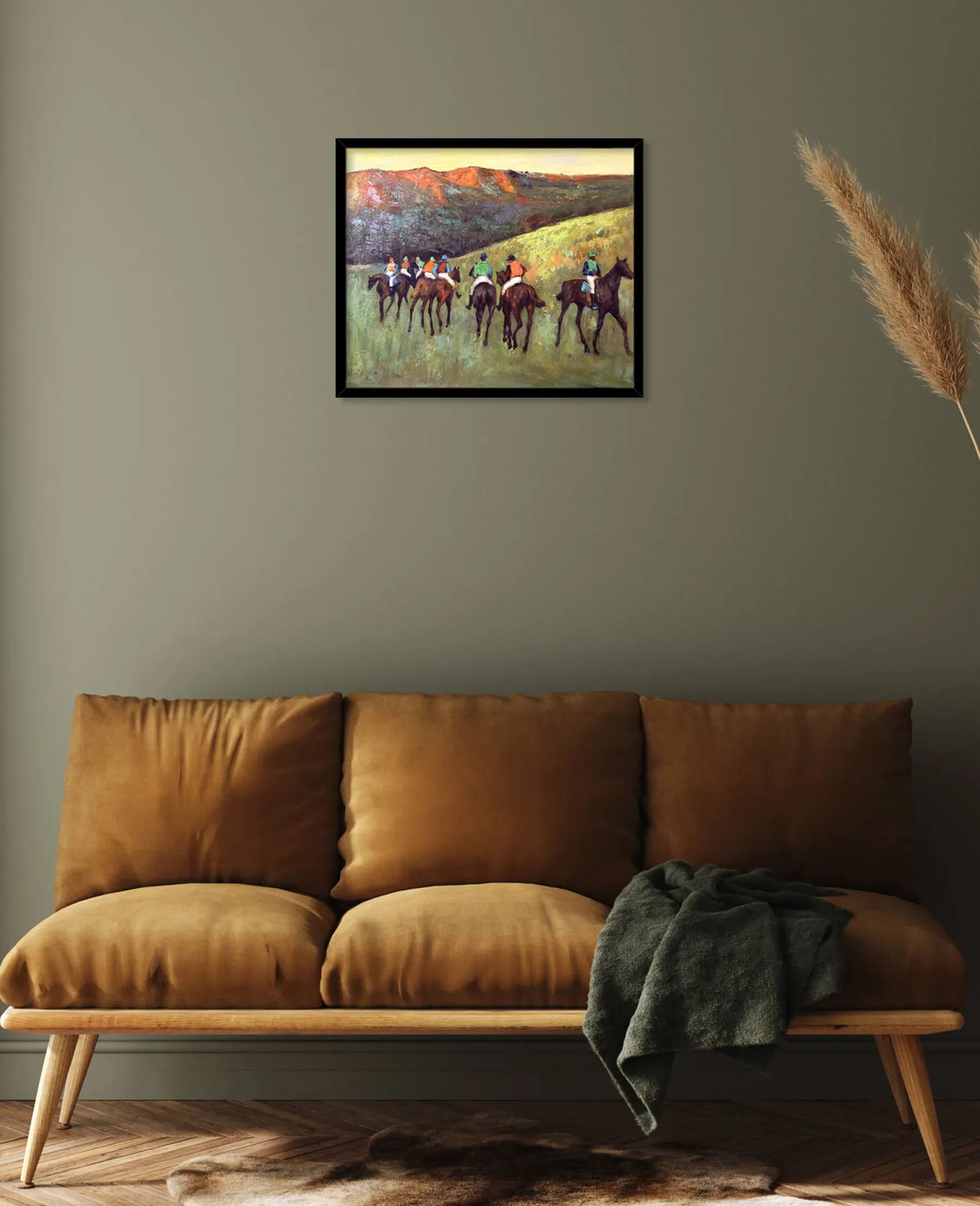 Cheap Course de chevaux dans un paysage - Edgar Degas Degas