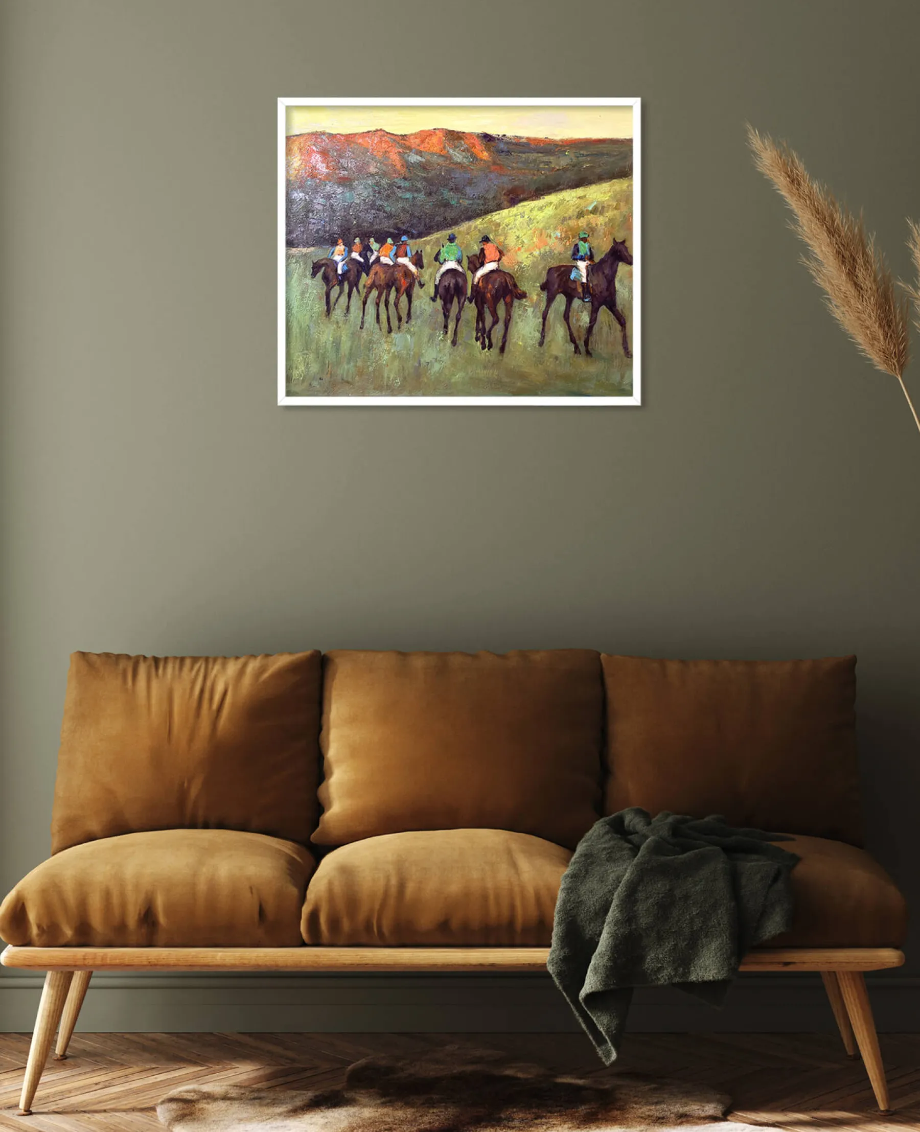 Cheap Course de chevaux dans un paysage - Edgar Degas Degas