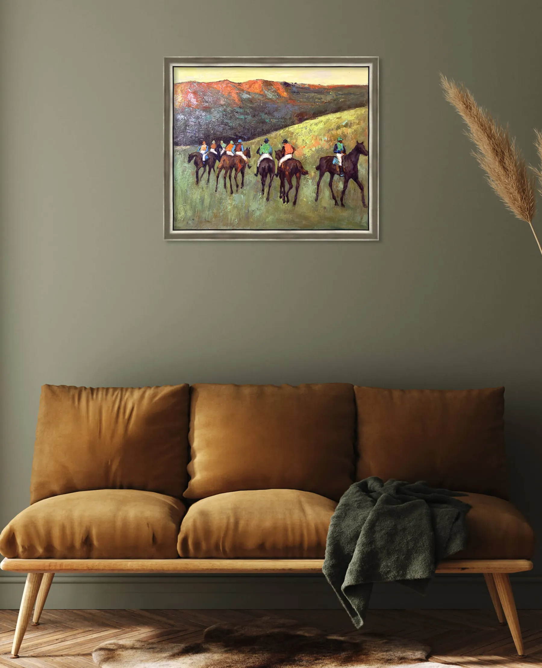 Cheap Course de chevaux dans un paysage - Edgar Degas Degas