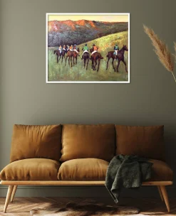 Cheap Course de chevaux dans un paysage - Edgar Degas Degas