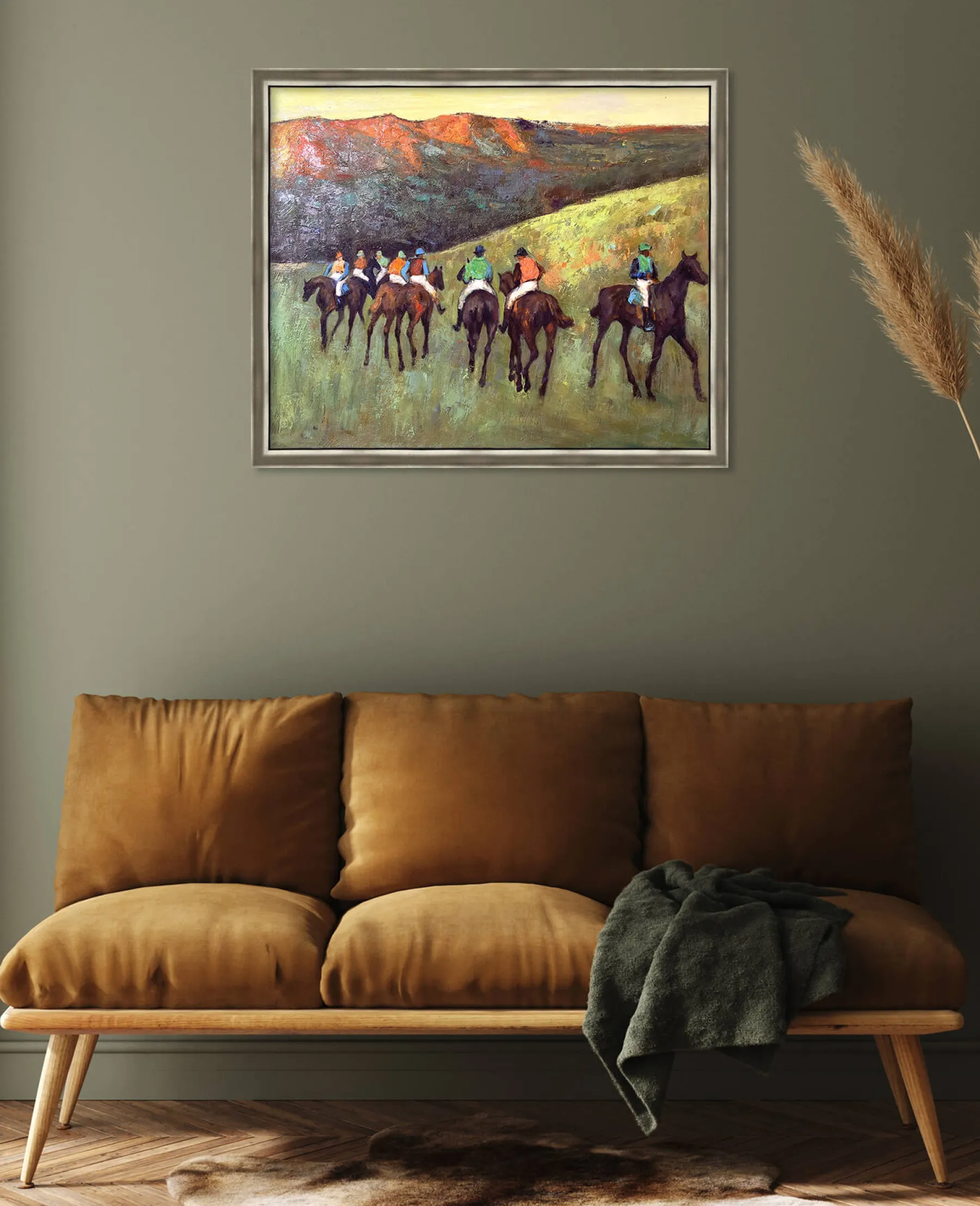 Cheap Course de chevaux dans un paysage - Edgar Degas Degas
