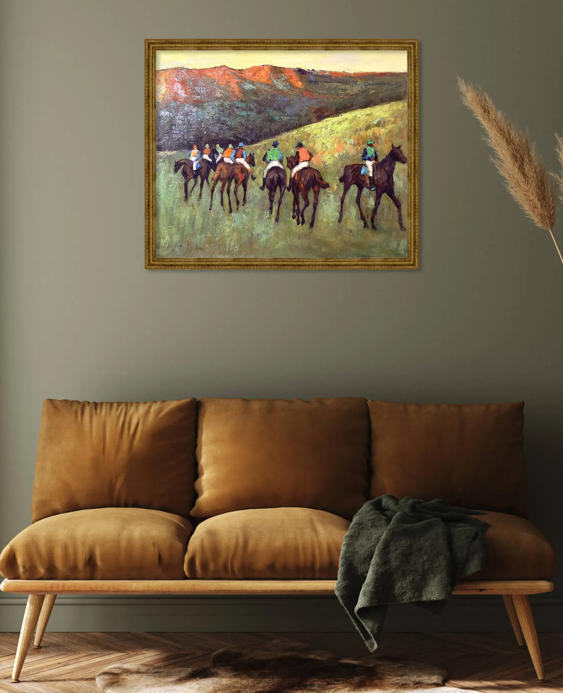 Cheap Course de chevaux dans un paysage - Edgar Degas Degas