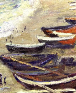 Store Etretat : la plage et la porte d'Amont - Claude Monet Monet