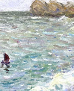 Store Etretat : la plage et la porte d'Amont - Claude Monet Monet