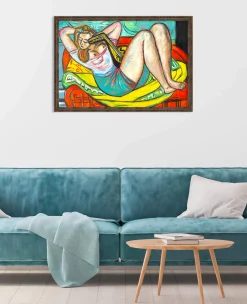Store Femme à la mandoline en jaune et rouge – Max Beckmann Beckmann