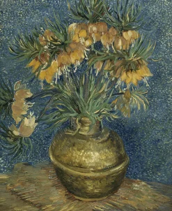 Cheap Fritillaires, couronne impériale dans un vase de cuivre - Vincent Van Gogh Van Gogh