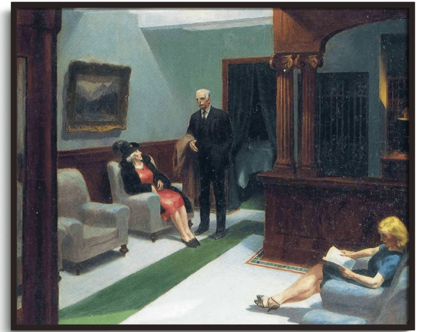 Hot Hotel Lobby - Edward Hopper Hopper