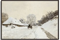 Flash Sale La Charrette. Route sous la neige à Honfleur - Claude Monet Monet