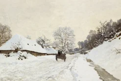 Flash Sale La Charrette. Route sous la neige à Honfleur - Claude Monet Monet
