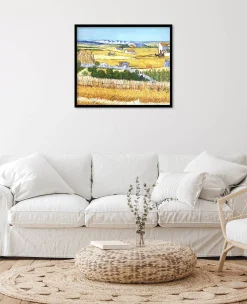 Cheap La Moisson à La Crau, avec Montmajour dans le Fond - Vincent Van Gogh Van Gogh