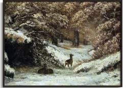 Discount La Remise des chevreuils en hiver - Gustave Courbet Courbet