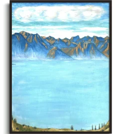Store Le Léman et les Alpes savoyardes - Ferdinand Hodler Hodler