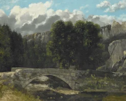 Cheap Le Pont de Saint-Sulpice près de Fleurier - Gustave Courbet Courbet