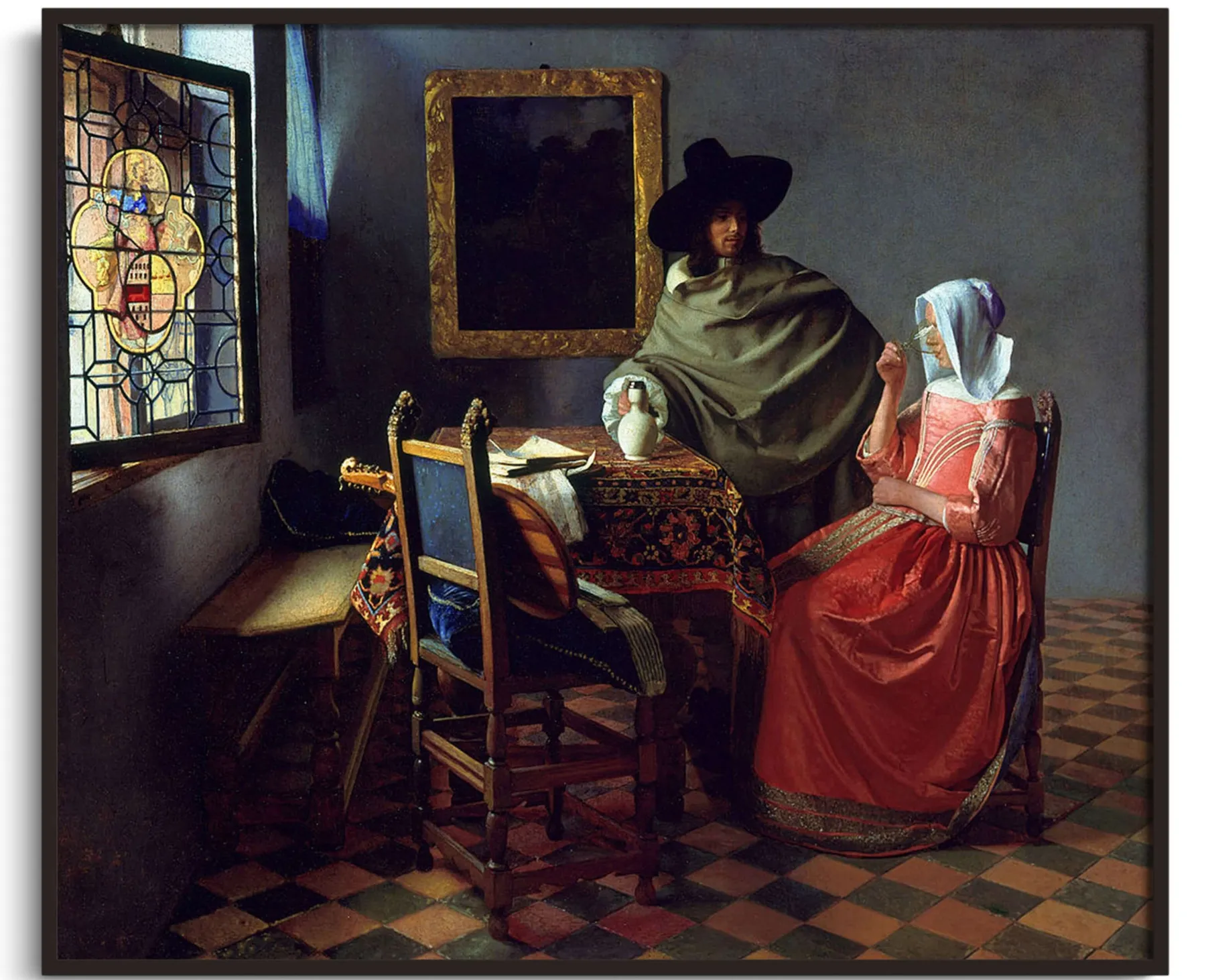 Cheap Le Verre de vin - Johannes Vermeer Vermeer