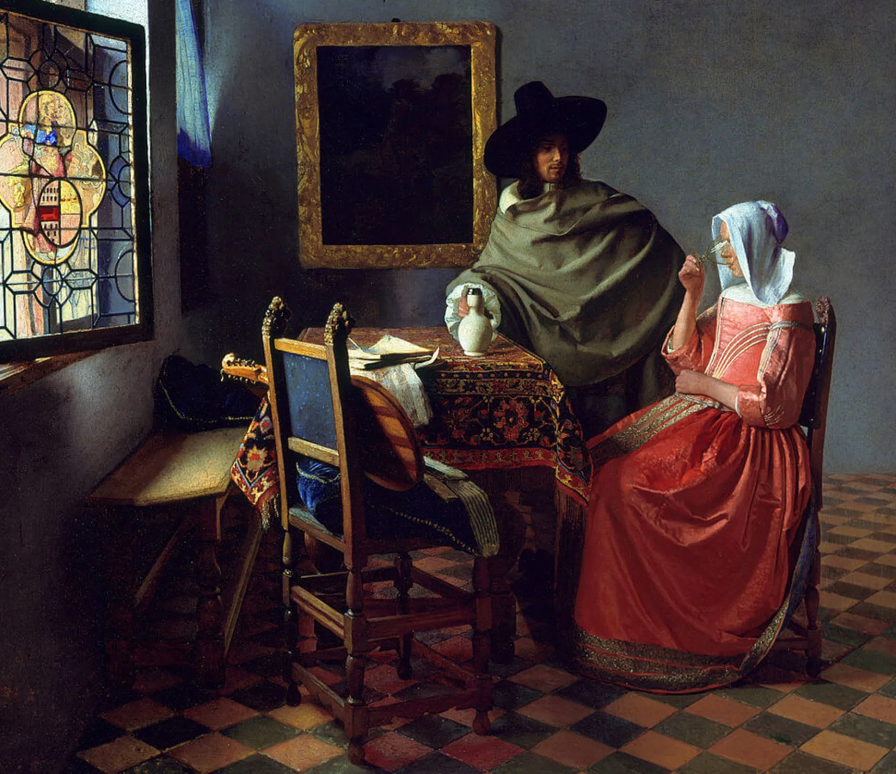 Cheap Le Verre de vin - Johannes Vermeer Vermeer