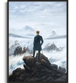Store Le Voyageur contemplant une mer de nuages - Caspar David Friedrich Friedrich