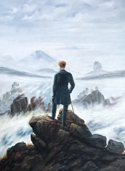 Store Le Voyageur contemplant une mer de nuages - Caspar David Friedrich Friedrich