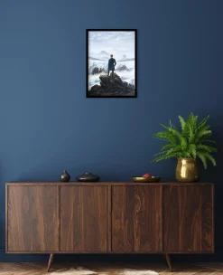 Store Le Voyageur contemplant une mer de nuages - Caspar David Friedrich Friedrich