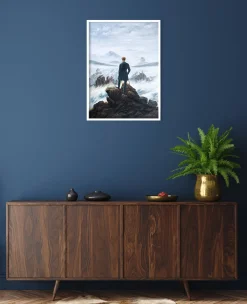 Store Le Voyageur contemplant une mer de nuages - Caspar David Friedrich Friedrich