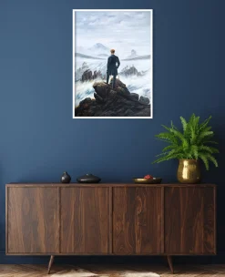 Store Le Voyageur contemplant une mer de nuages - Caspar David Friedrich Friedrich