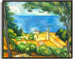 Hot L’Estaque aux toits rouges – Paul Cézanne Cézanne