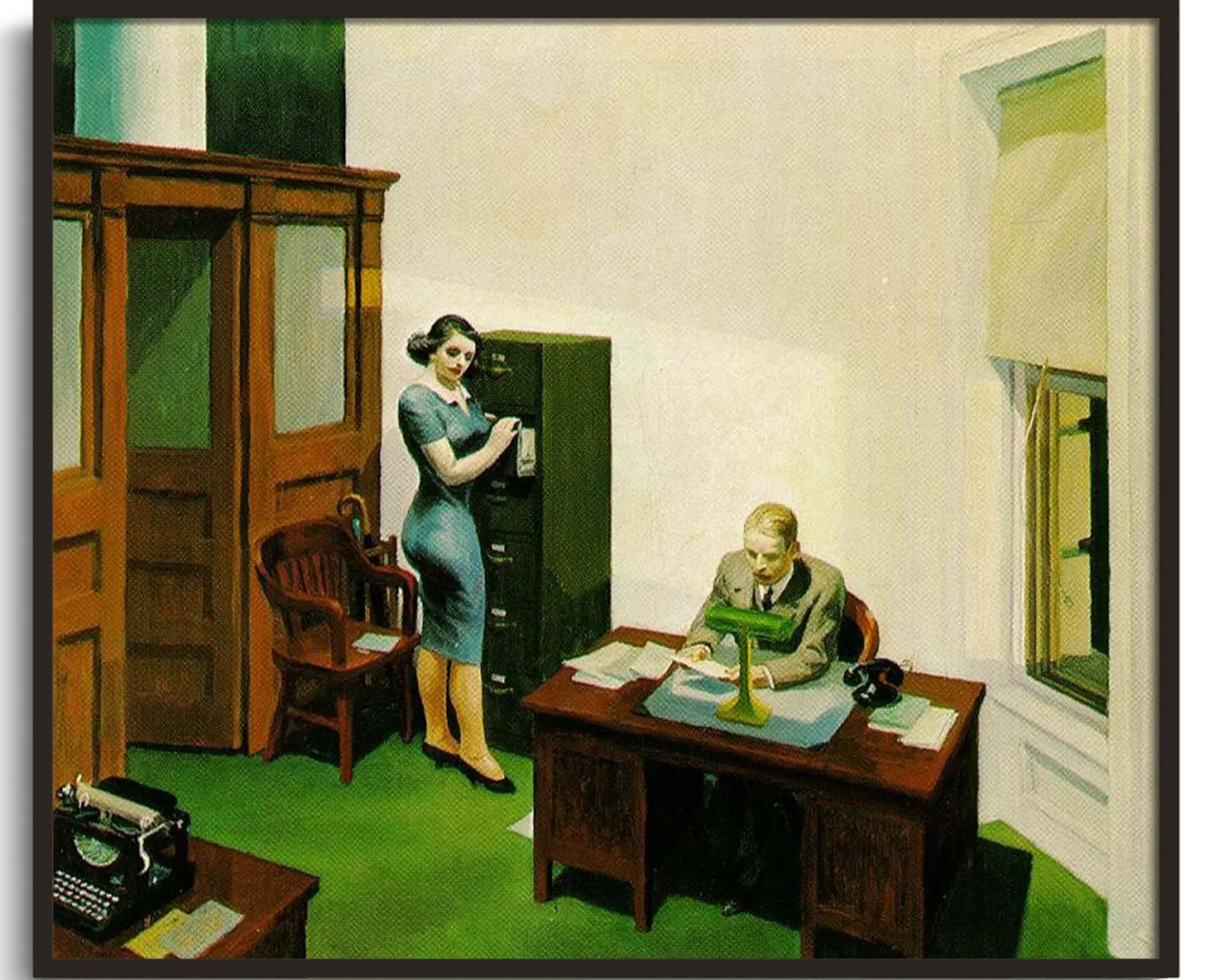 Clearance Office at Night - Edward Hopper Hopper
