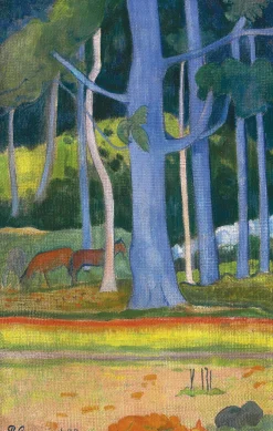 Discount Paysage aux troncs bleus - Paul Gauguin Gauguin