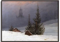 Fashion Paysage d'hiver avec une église - Caspar David Friedrich Friedrich