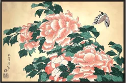 Fashion Pivoines et papillons - Hokusai Hokusai