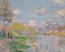 Cheap Printemps à l'île de la grande jatte - Claude Monet Monet