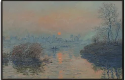 Discount Soleil couchant sur la seine à Lavacourt, effet d'hiver - Claude Monet Monet
