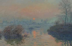 Discount Soleil couchant sur la seine à Lavacourt, effet d'hiver - Claude Monet Monet