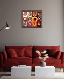 Outlet Étude de couleurs, carrés avec cercles concentriques - Vassily Kandinsky Kandinsky