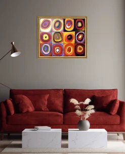 Outlet Étude de couleurs, carrés avec cercles concentriques - Vassily Kandinsky Kandinsky