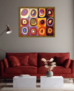 Outlet Étude de couleurs, carrés avec cercles concentriques - Vassily Kandinsky Kandinsky