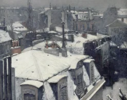 Shop Vue de toits (Effet de neige) - Gustave Caillebotte Caillebotte